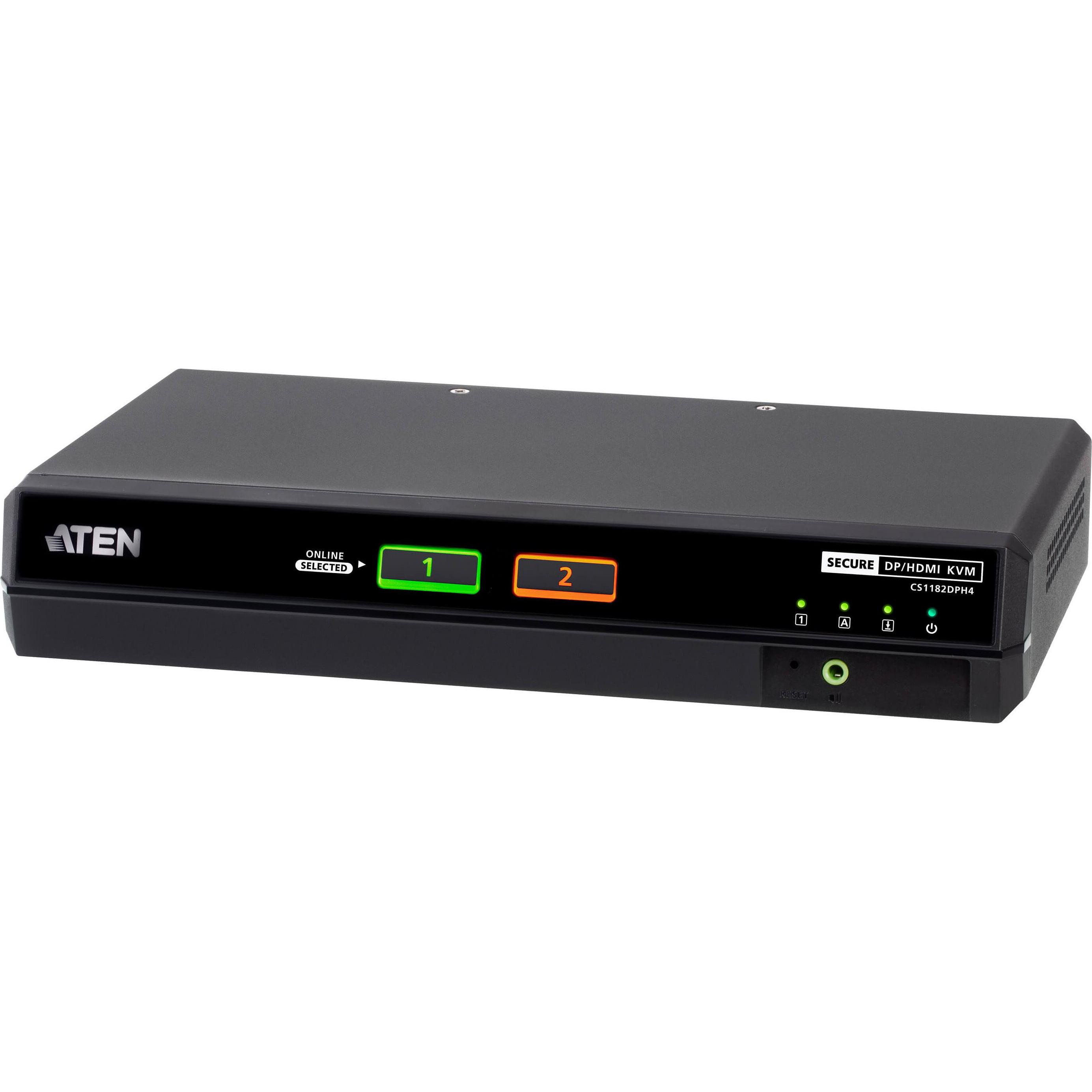 Aten 2-Port USB 5K, Switch KVM, Nero