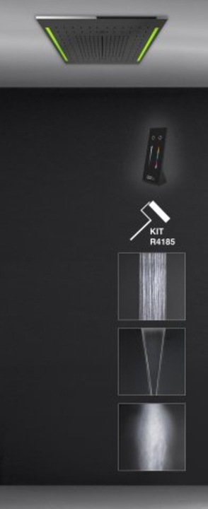 Actual product image Gessi Colour, multifunction shower installation system, 505x505 mm, spray type rain, mist, surge, in