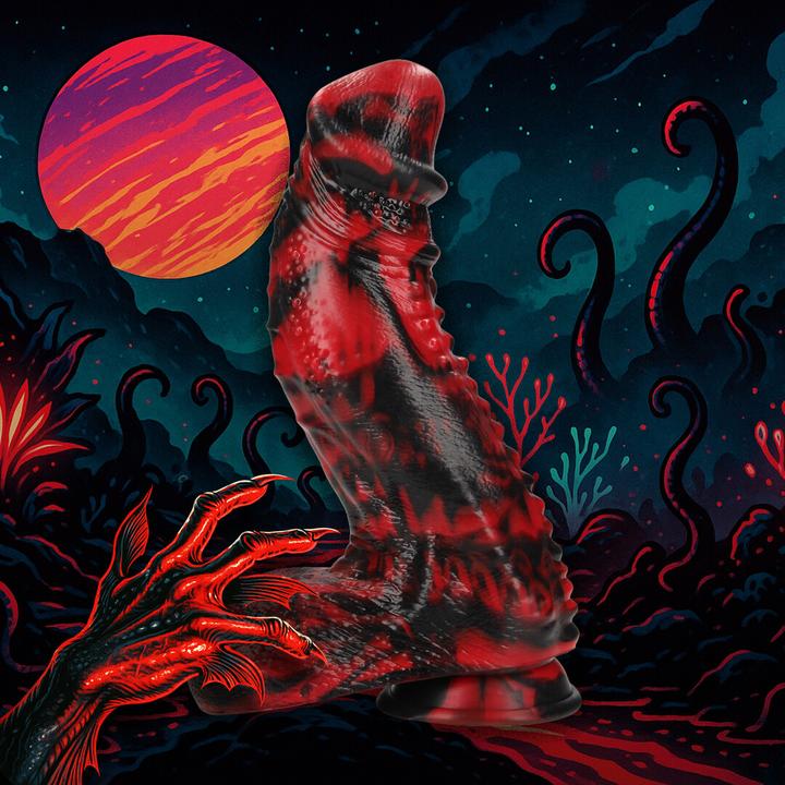 Produktbild Ouch! Dark Lycan Spawn - Silicone Dildo - Red/Black