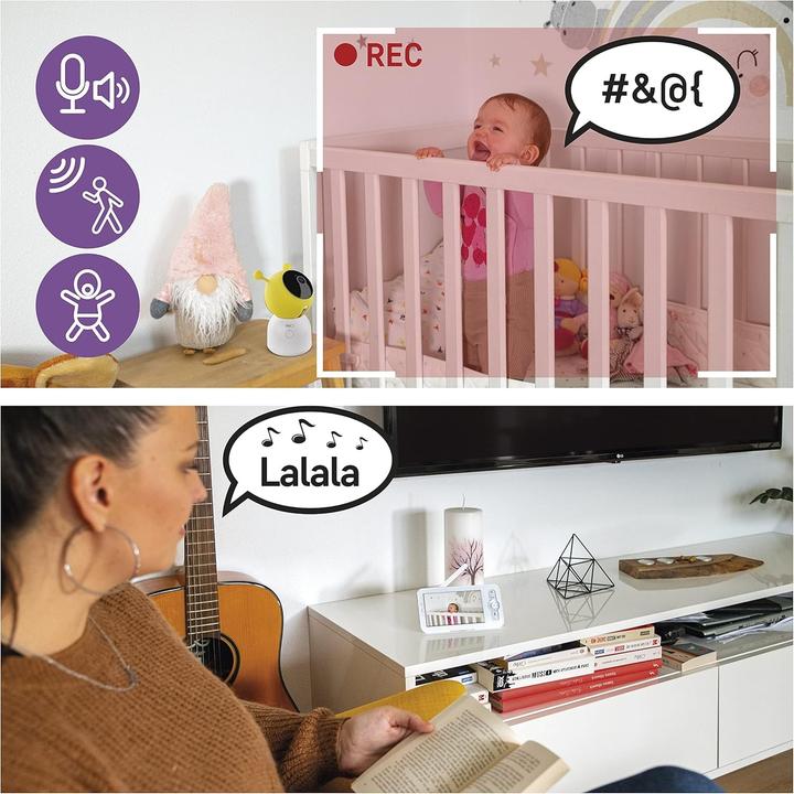 Produktbild Emos GoSmart Rotierende Baby Kamera IP-500 GUARD mit Monitor und WiFi (Babyphone mit Kamera)