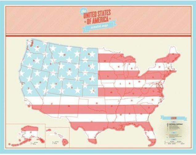 Image du produit Luckies Scratch Map USA