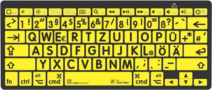 Actual product image Logickeyboard LKB-LPBY-BTON-EN Keyboard Bluetooth QWERTZ German Black (DE, Wireless)