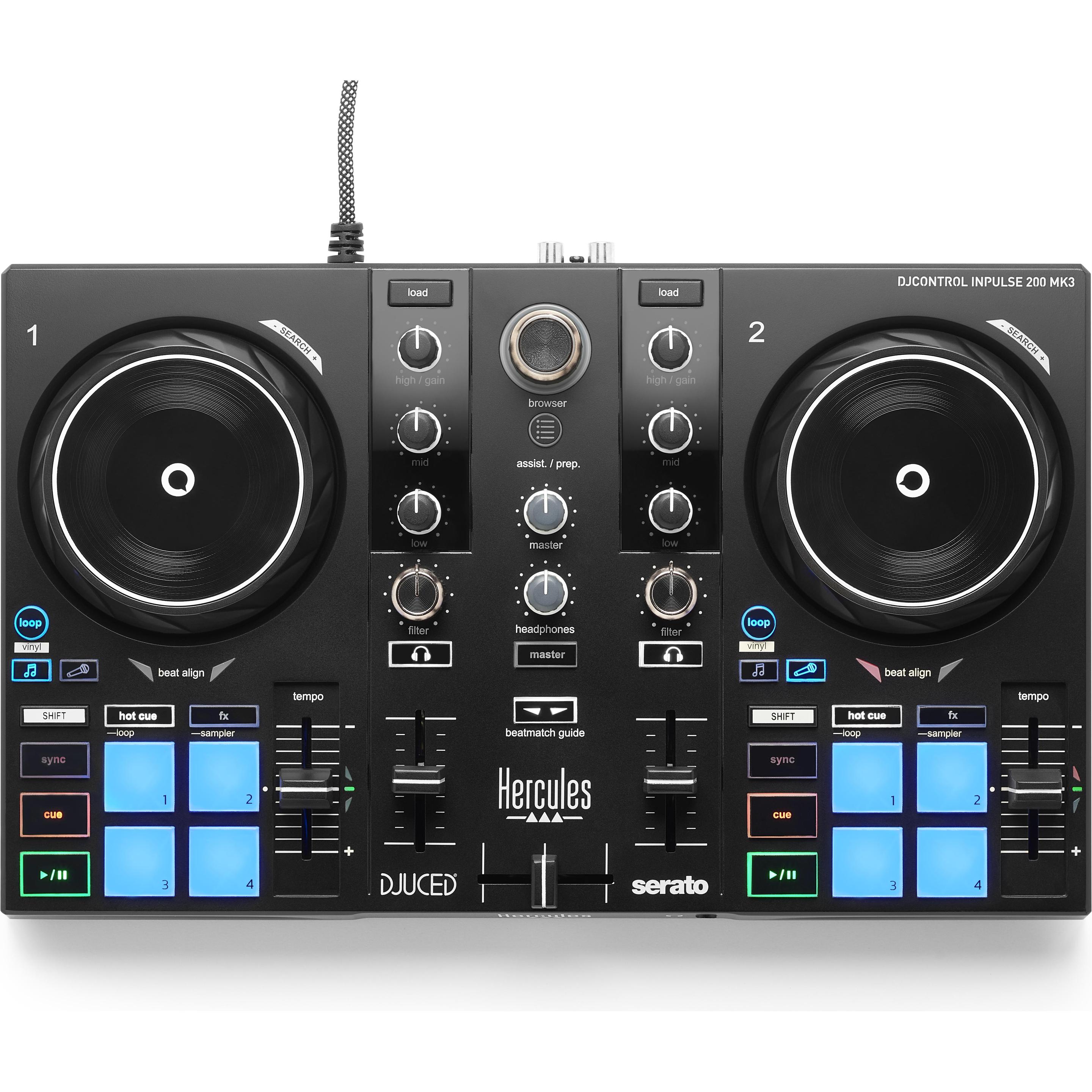 Hercules Mixersteuerung DJ Control Inpulse 200MK3 retail, Controller DJ