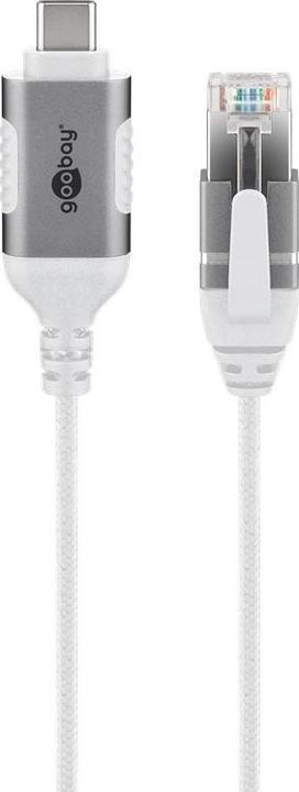 Actual product image Goobay Ethernet cable USB-C 3.1 to RJ45, Slim, 1 m (USB-C, RJ45 (1x))