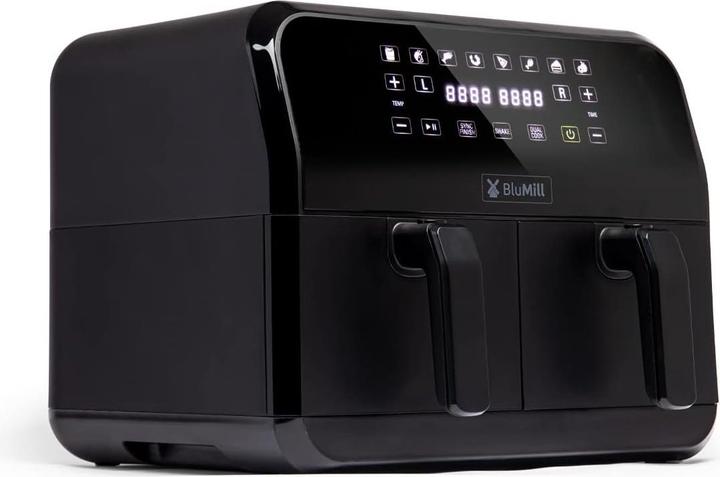 BluMill Dual AirFryer, 1700 watt hot air fryer