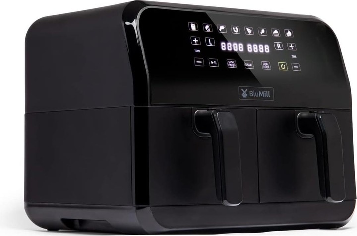Actual product image BluMill Dual AirFryer, 1700 watt hot air fryer