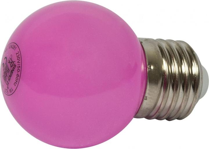 Produktbild Synergy 21 LED Retrofit E27 Tropfenlampe G45 pink 1 Watt fÃ¼r Lichterkette (E27, 1 x, A)