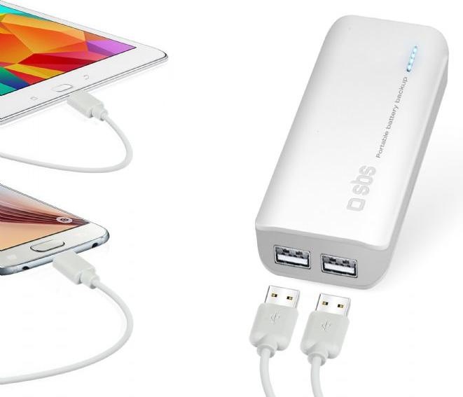 Produktbild SBS Portable battery backup 4.400 mAh for smartphone and mobile (4400 mAh, 16.28 Wh)
