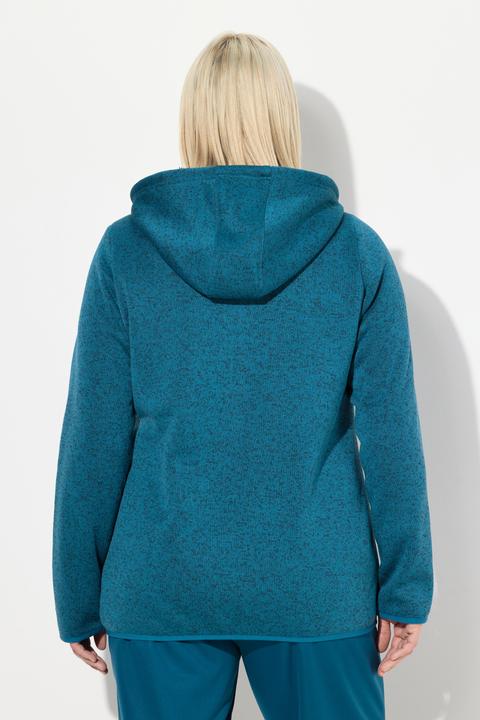 Produktbild Ulla Popken Strickfleece-Jacke, Teddyfleece, 2-Wege-Zipper, Reflektor (46, 48)
