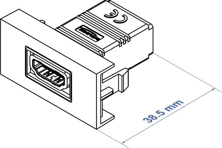 Produktbild Delock Easy 45 snap-in module (HDMI, 3.85 cm)