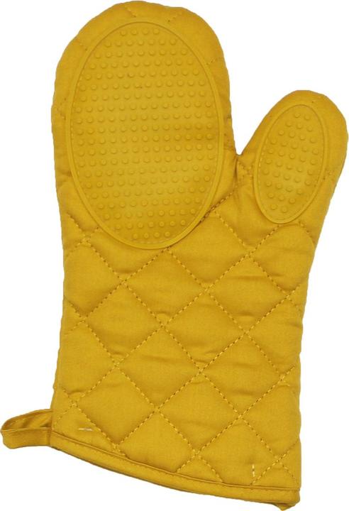Casativo Oven glove, cotton polyester, silicone, yellow, 30 x 18 cm