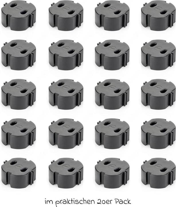 Produktbild Reer Kindersicherungen Steckdosenkappe 20er Pack einfache Montage