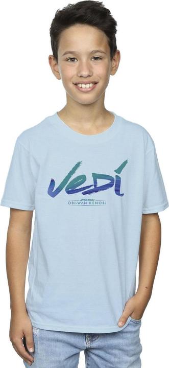 Immagine prodotto Star Wars Obi-Wan Kenobi Jedi Painted Font Maglietta Ragazzi (152, 158)