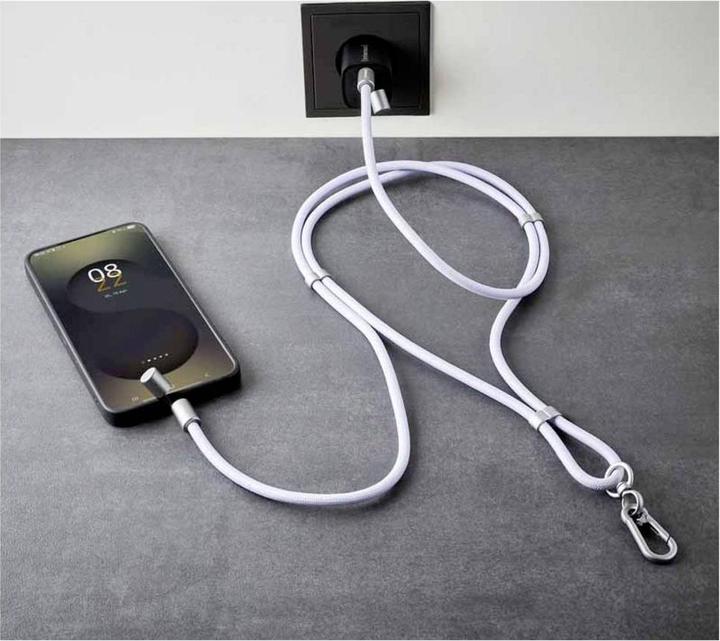 Produktbild Intenso Handykette als Lade- + Datenkabel USB-C bis 1,65m lila (1.65 m, USB 2.0, 60 W)