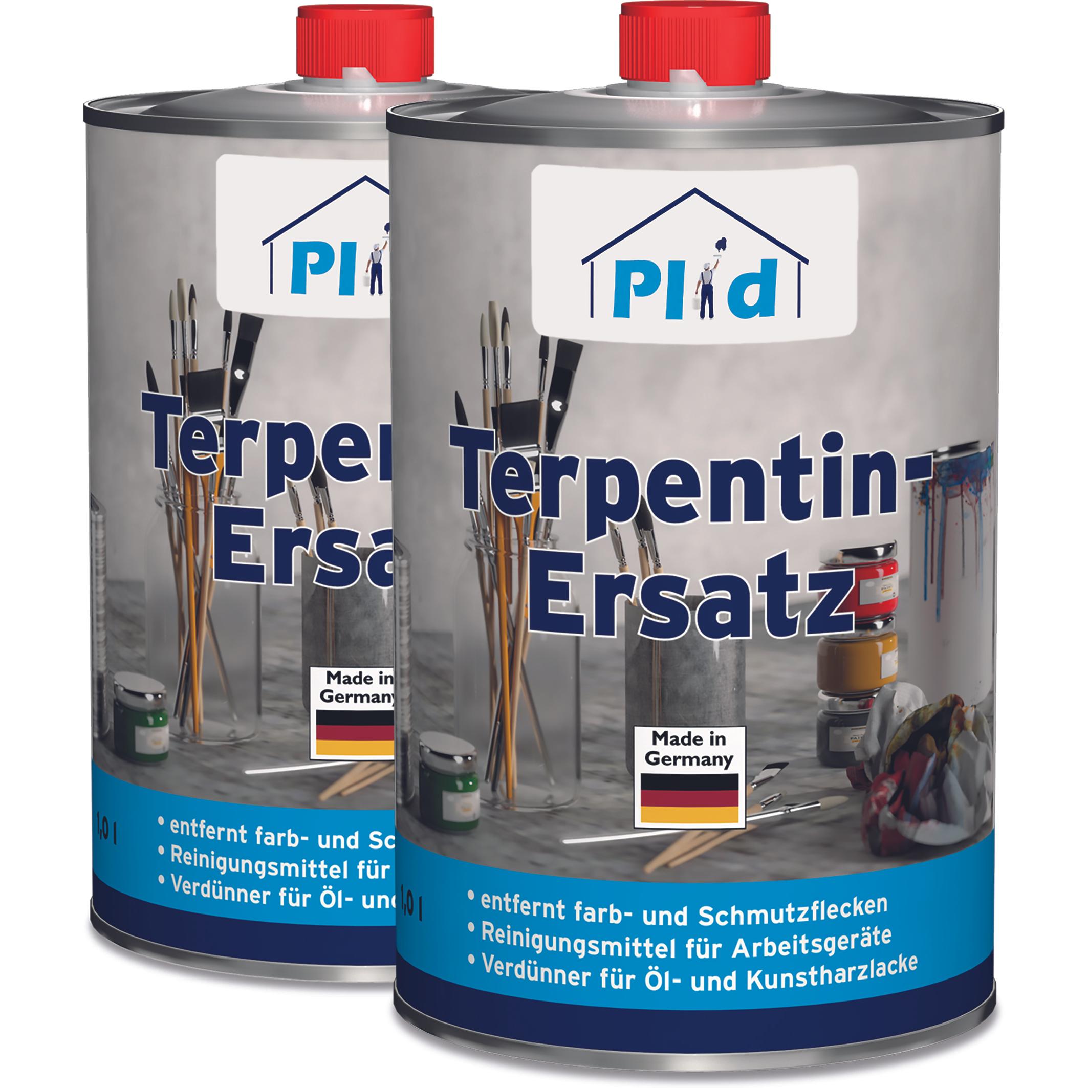 Plid, Verdünner + Abbeizer, Terpentinersatz 2L / Pinselreiniger Reiniger, Verdünner Ölfarbe Kunstharzlacke (2000 ml)