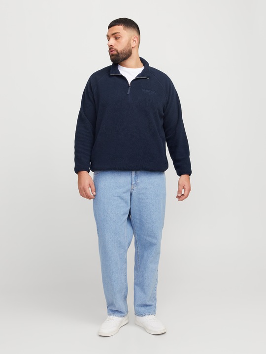 Produktbild Jack & Jones Plus Size Einfarbig Fleece Sweatshirt Fleece Sweatshirt (3XL)
