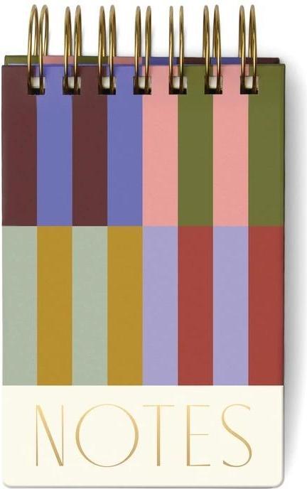 Image du produit Designworks 192K Twin Wire-Notizbuch mit dicken, kräftigen Streifen (10 x 15 cm, À rayures, Couverture rigide)