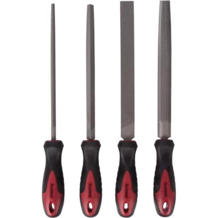 Velleman, Beitel + Handhobel, FEILENSATZ FÜR STAHL - 20 cm/8" - 4 St.