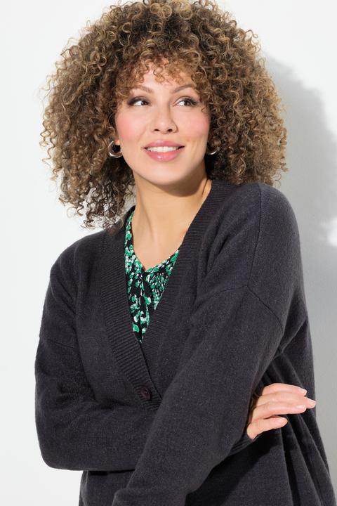 Immagine prodotto Ulla Popken Strickjacke, Boxy-Schnitt, V-Ausschnitt, Knopfleiste (54)