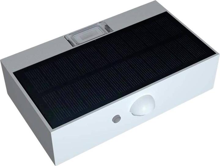 Actual product image V-TAC VT403 LED wall light with solar panel3.7 V, 4000 K 3000 K, white (350 lm, IP65)