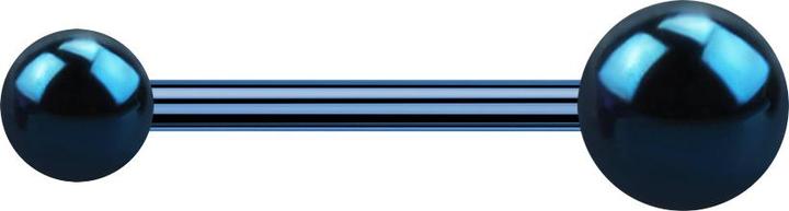 Image du produit Star Piercing Micro Barbell bleu foncé avec deux boules (sans laiton, Acier chirurgical 316L)