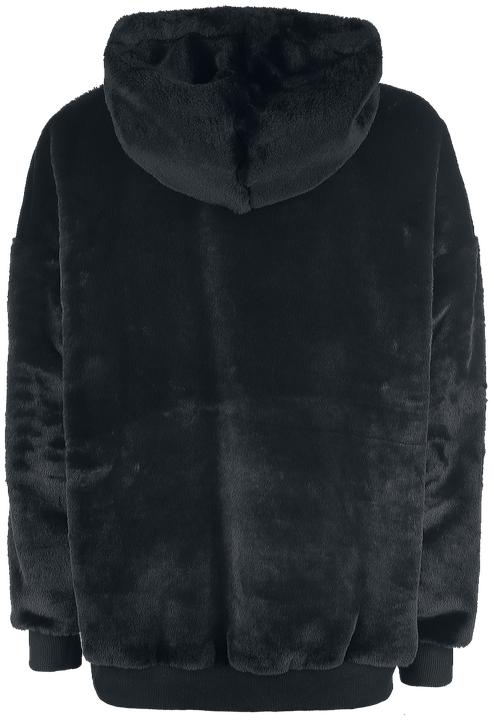 Image du produit Urban Classics Flauschiger Kapuzenpullover mit Rockhand-Stickerei (L)