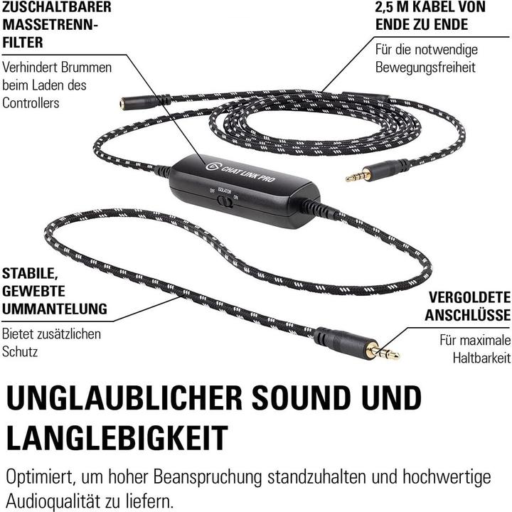 Produktbild Elgato Chat Link Pro (2.50 m, AUX Kabel)