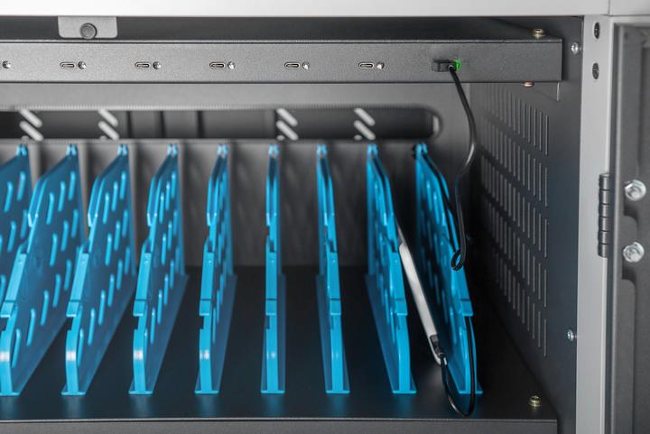 Image du produit Digitus Armoire de charge mobile, 15.6", USB-C 30 stations de charge, PDU, ventilateur, 1260 x 824 x 650 mm