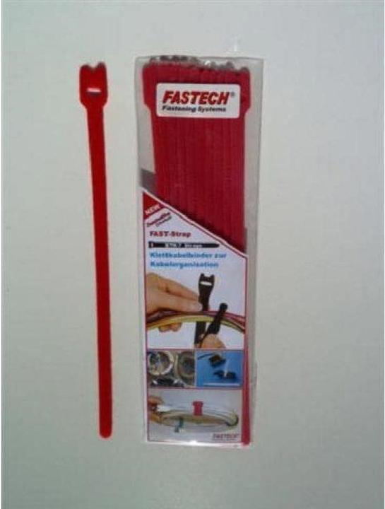 Actual product image Fastech ETK-7-2 Strap, red, 7x200mm (Velcro cable ties, 200 mm, 10 pcs.)