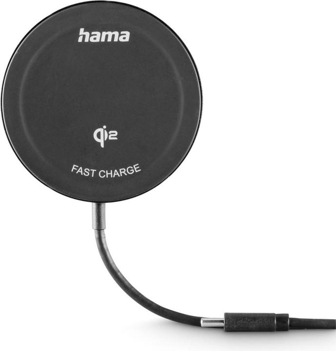 Produktbild Hama Kabelloses Qi2-Ladegerät, induktives Ladepad, Schnellladen, 15 W, Schwarz (15 W)