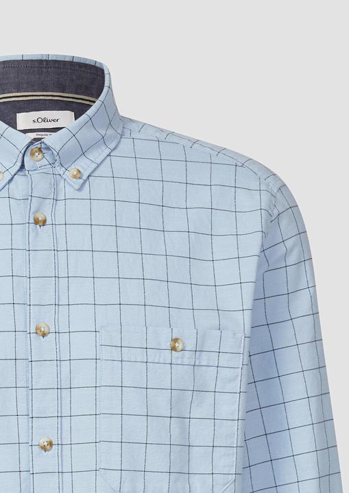 Immagine prodotto s.Oliver Hemd Regular Fit: Karo-Hemd aus Baumwolle mit Button-Down-Kragen (L, S)
