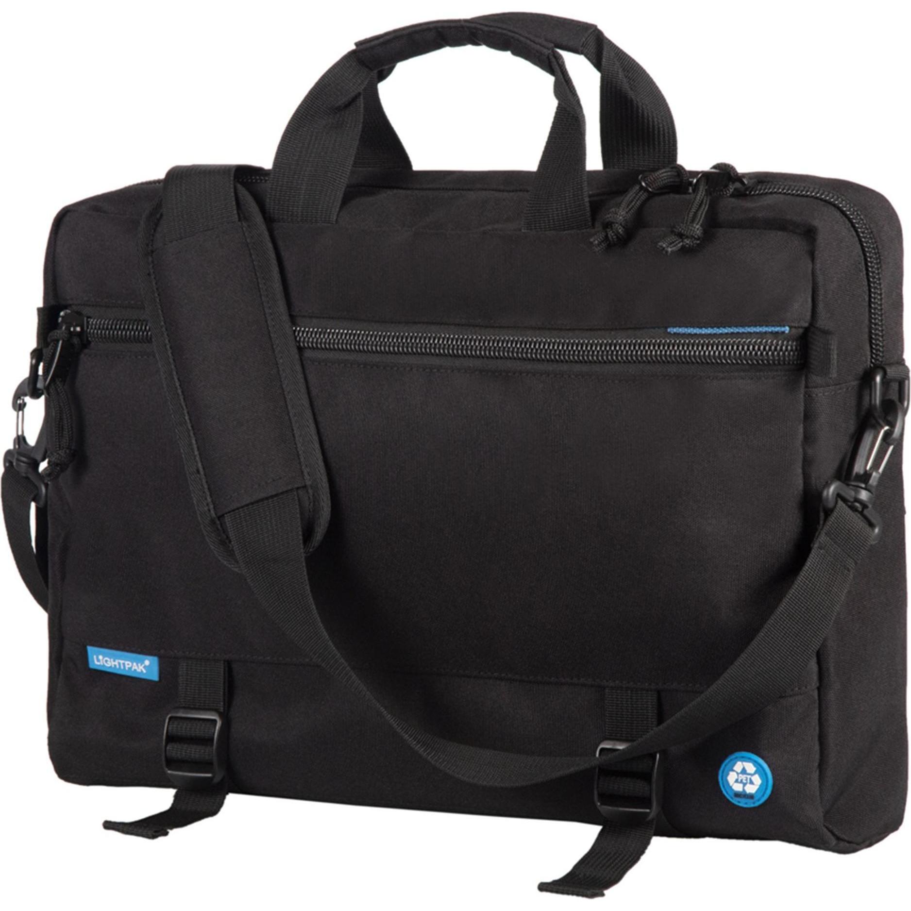 Lightpak, Koffer, Laptoptasche 7,60cm (3") 1 RPET Kunstfaser schwarz, Schwarz, (11 l)