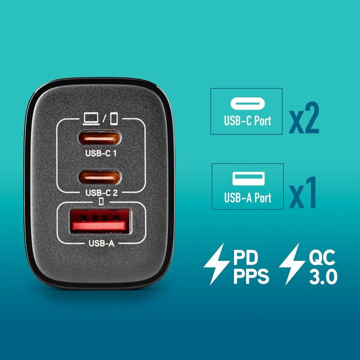 Productafbeelding NGS ERA 65W BLACK (65 W, 3 ports)