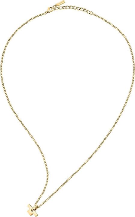 Trussardi Minimalist gold-plated necklace T-Logo TJAXC12 (chain. pendant)