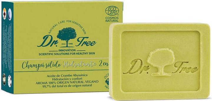 Actual product image Dr. Tree 2 in 1 Moisturising Solid Shampoo Organic Solid Shampoo + Conditioner 75g (Solid shampoo, 75 g)