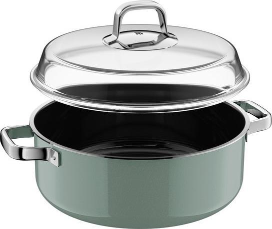 Produktbild WMF Fusiontec Mineral Pro, Schmortopf mit Deckel, 28 cm, Eucalyptus Haze (Bräter + Schmortopf, Edelstahl, Fusiontec, 28 x 20 cm)