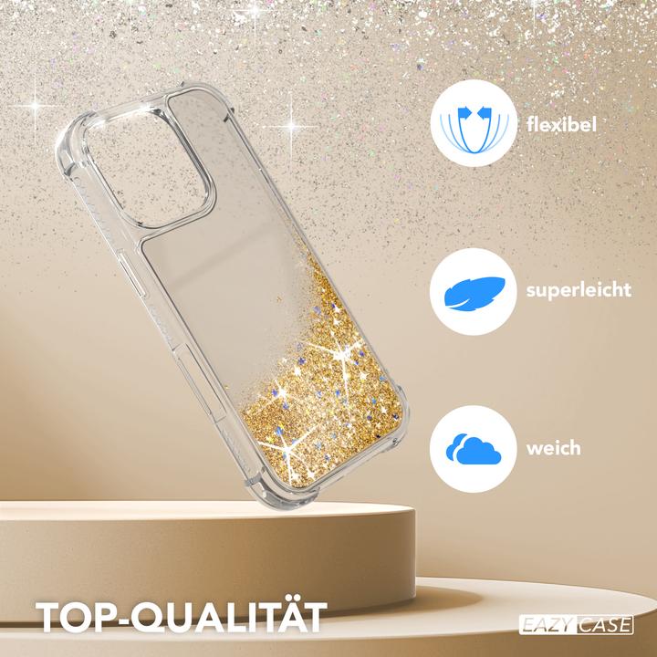 Actual product image EAZY CASE Liquid Glittery Hülle für iPhone 16 Pro (Apple iPhone 16 Pro)
