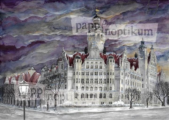 Pappnoptikum 1031 - Leipzig - Neues Rathaus (Adventskalender)