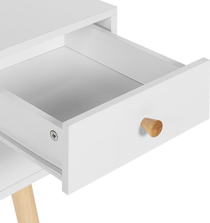 Produktbild Beliani Schreibtisch weiss 110 x 55 cm 4 Schubladen LEVIN (110 x 55 x 78 cm)