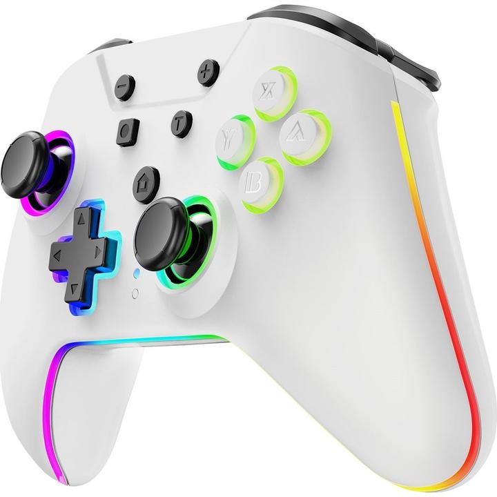 Actual product image Hyperkin NuRival Light Up Wireless Game Controller - white (NSW) (Switch OLED)