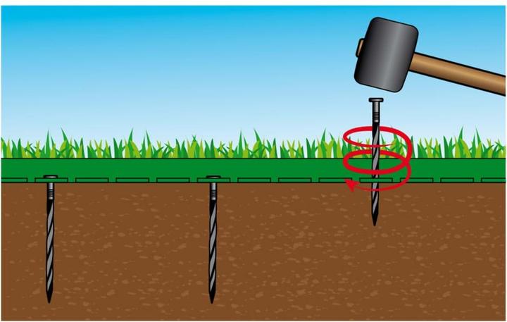 Productafbeelding Nature Graskantenset H5 cm x 10 m met haringen