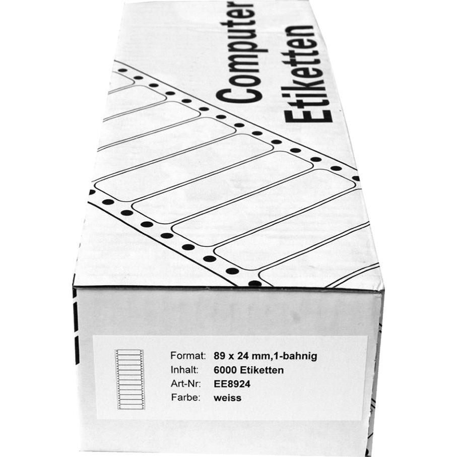 Kores, Etiketten, Computer-Etiketten, endlos, 89,0 x 36,0 mm, 1-bahnig Inhalt: 4.000 Etiketten