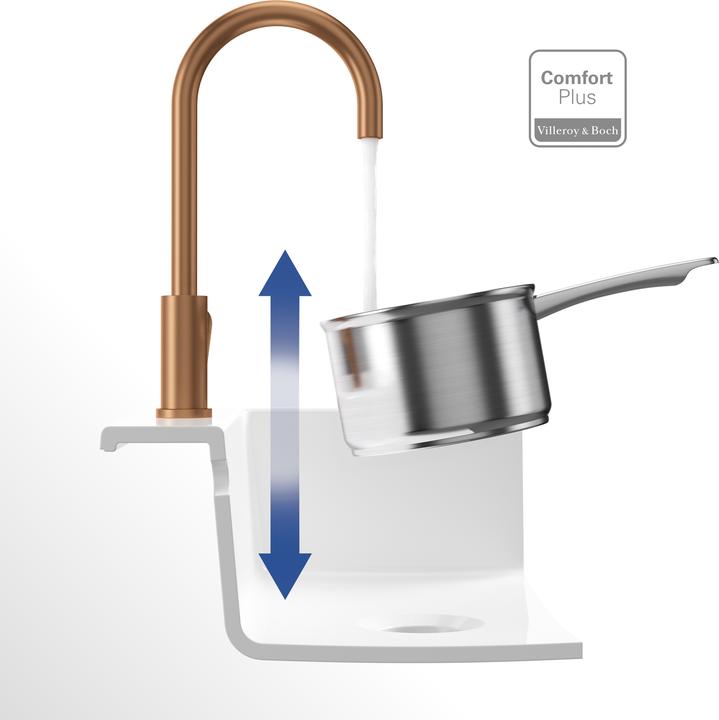 Actual product image Villeroy & Boch Umbrella kitchen tap, stainless steel