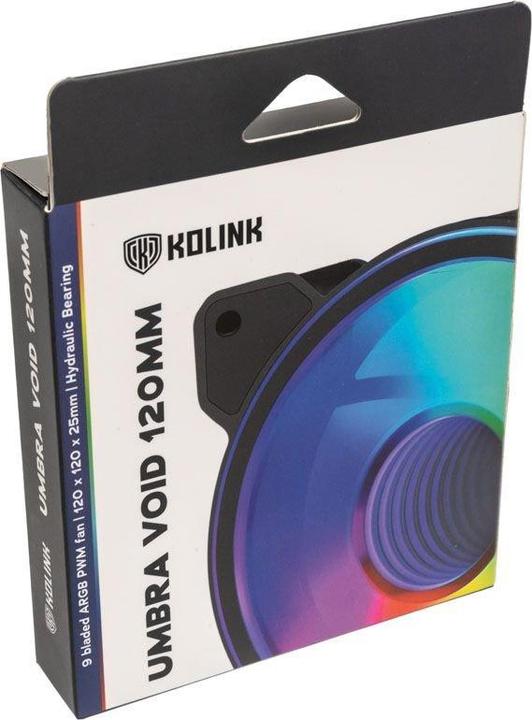 Produktbild Kolink Umbra Void Pro 120mm ARGB PWM Lüfter - schwarz (120 mm, 1 x)
