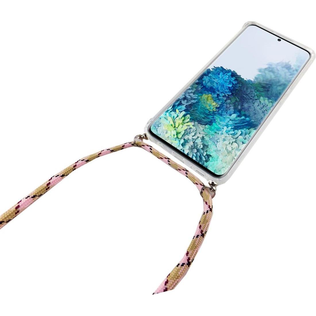 Thumbnail - König Design Handykette für Samsung Galaxy S20 Plus Band Case zum umhängen Kordel Etui Rosa, Handykette, Transparent
