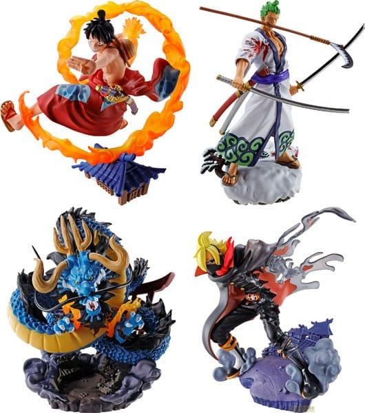 Produktbild Megahouse One Piece Petitrama PVC Mini-Statue Logbox Re Birth Wano Kuni Vol. 1 Set 9 cm