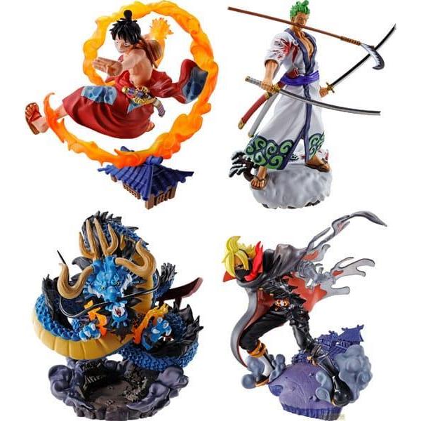 Thumbnail - Megahouse One Piece Petitrama PVC Mini-Statue Logbox Re Birth Wano Kuni Vol. 1 Set 9 cm
