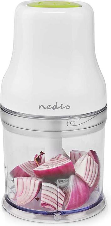 Produktbild Nedis KAMC100CWT Zerkleinerer für Lebensmittel 200 W 0.5 l Plastik 1-Speed Turbo Funktion Weiss (500 ml, 200 W)