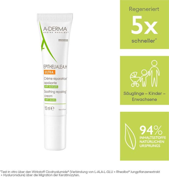 Produktbild A-Derma A derma Epitheliale A h Ultra Cra me Ra c paratrice (Haarpaste, 15 ml)