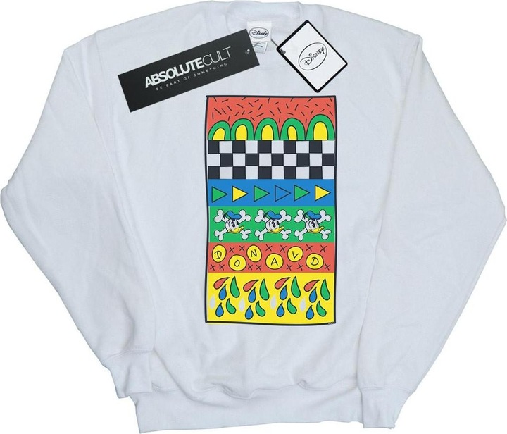Actual product image Disney Mens Donald Duck Vintage Pattern Sweatshirt (3XL)